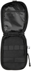 Borsetă EDC MOLLE Negru MFH - Compartiment Desfășurabil, Fermoar Bidirecțional