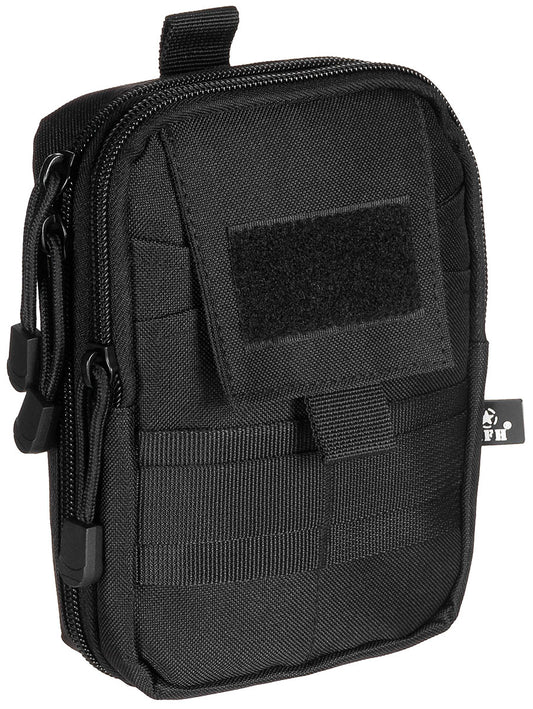 Borsetă EDC MOLLE Negru MFH - Compartiment Desfășurabil, Fermoar Bidirecțional