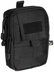Borsetă EDC MOLLE Negru MFH - Compartiment Desfășurabil, Fermoar Bidirecțional