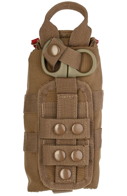 Borsetă Medicală IFAK Rapid Pack cu Foarfecă Dark Coyote – Acces Instant și Organizare Profesională pentru Prim Ajutor