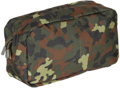 Borsetă MOLLE Multifuncțională Flecktarn MFH - Fermoar bidirecțional, Sistem MOLLE