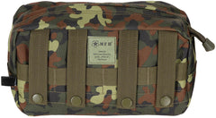 Borsetă MOLLE Multifuncțională Flecktarn MFH - Fermoar bidirecțional, Sistem MOLLE
