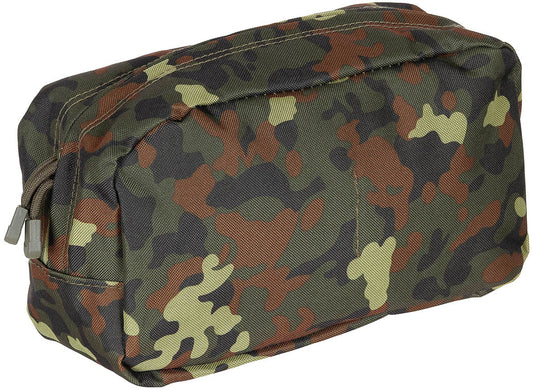 Borsetă MOLLE Multifuncțională Flecktarn MFH - Fermoar bidirecțional, Sistem MOLLE