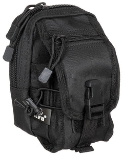 Borsetă MOLLE Multifuncțională Negru MFH - Fermoar 2 căi, Fixare MOLLE