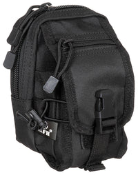 Borsetă MOLLE Multifuncțională Negru MFH - Fermoar 2 căi, Fixare MOLLE