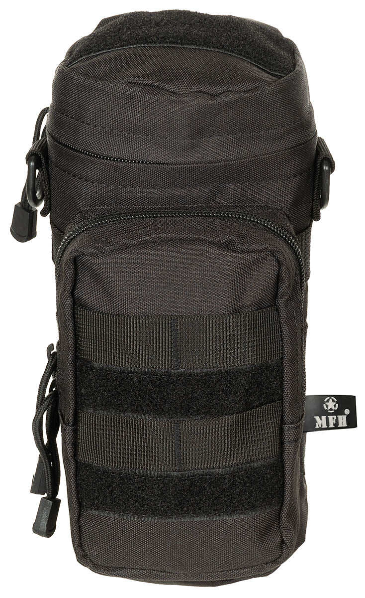 Borsetă MOLLE Rotundă Negru MFH - Compartiment Principal, Curele MOLLE