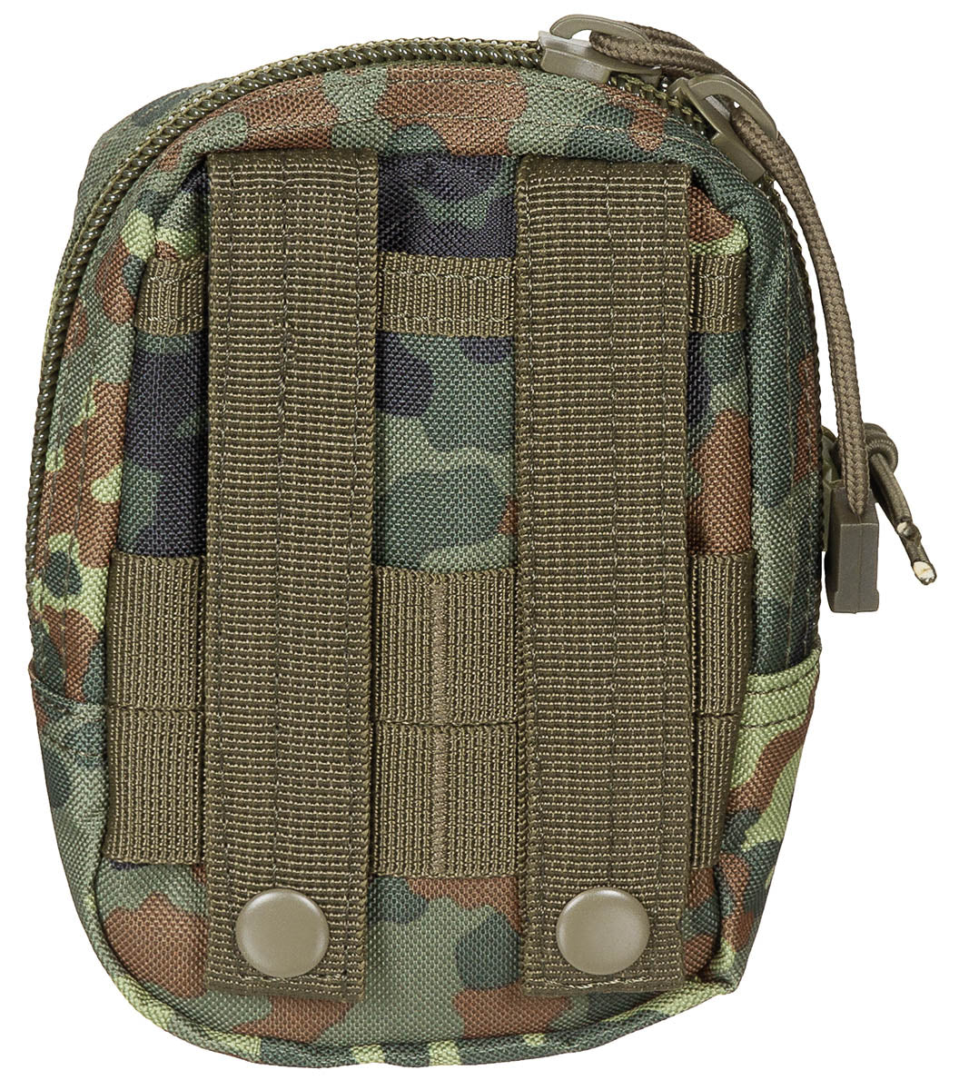 Borsetă Multifuncțională MOLLE Flecktarn MFH - Fermoar Bidirecțional, Sistem MOLLE
