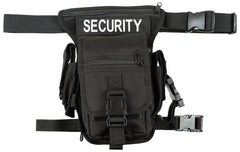 Borsetă Șold Security Negru MFH - Atașare Talie/Picior, Curea Detașabilă