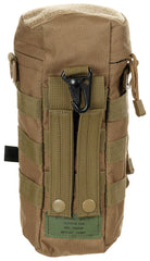 Borsetă Rotundă "MOLLE" Coyote Tan MFH - Bucle MOLLE, Carabinieră