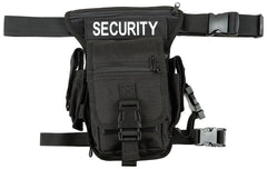 Borsetă Șold Security Negru MFH - Atașare Talie/Picior, Curea Detașabilă