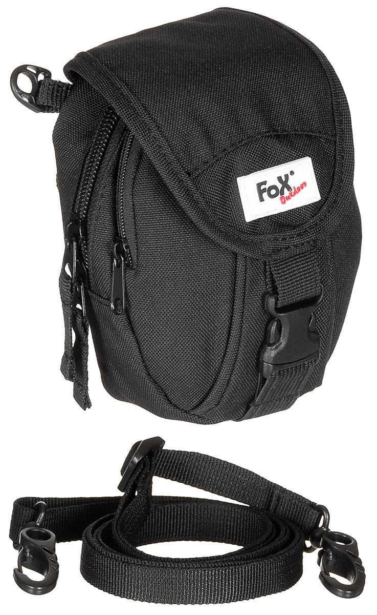 Borsetă Tactică Mare Negru FoxOutdoor - Curea ajustabilă, Buclă prindere curea