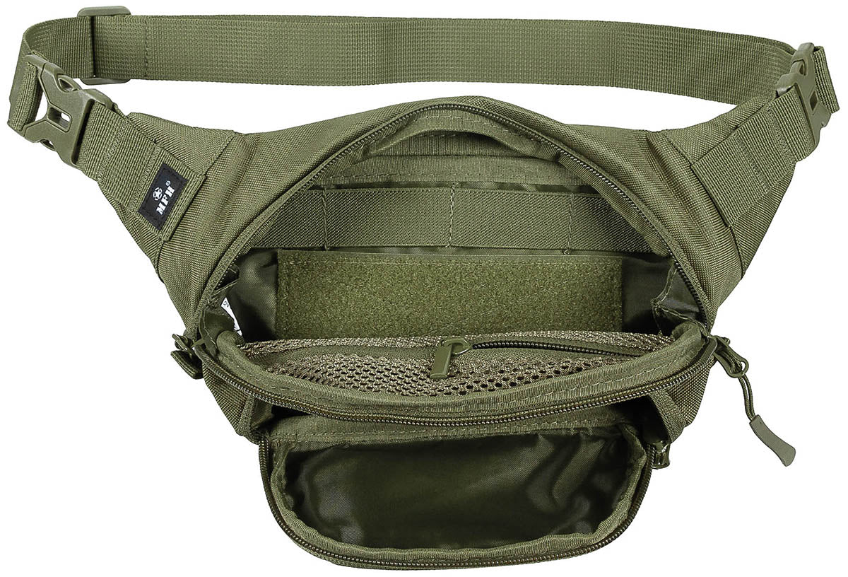 Borsetă Tactical Oliv MFH - Fermoar Bidirecțional, Compartimente Multiple