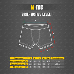 Boxeri Activi Active Level I M-Tac - Gri Închis, Uscare Rapidă