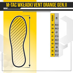 Branțuri Vent Gen.II M-Tac – Confort Portocaliu cu Memorie