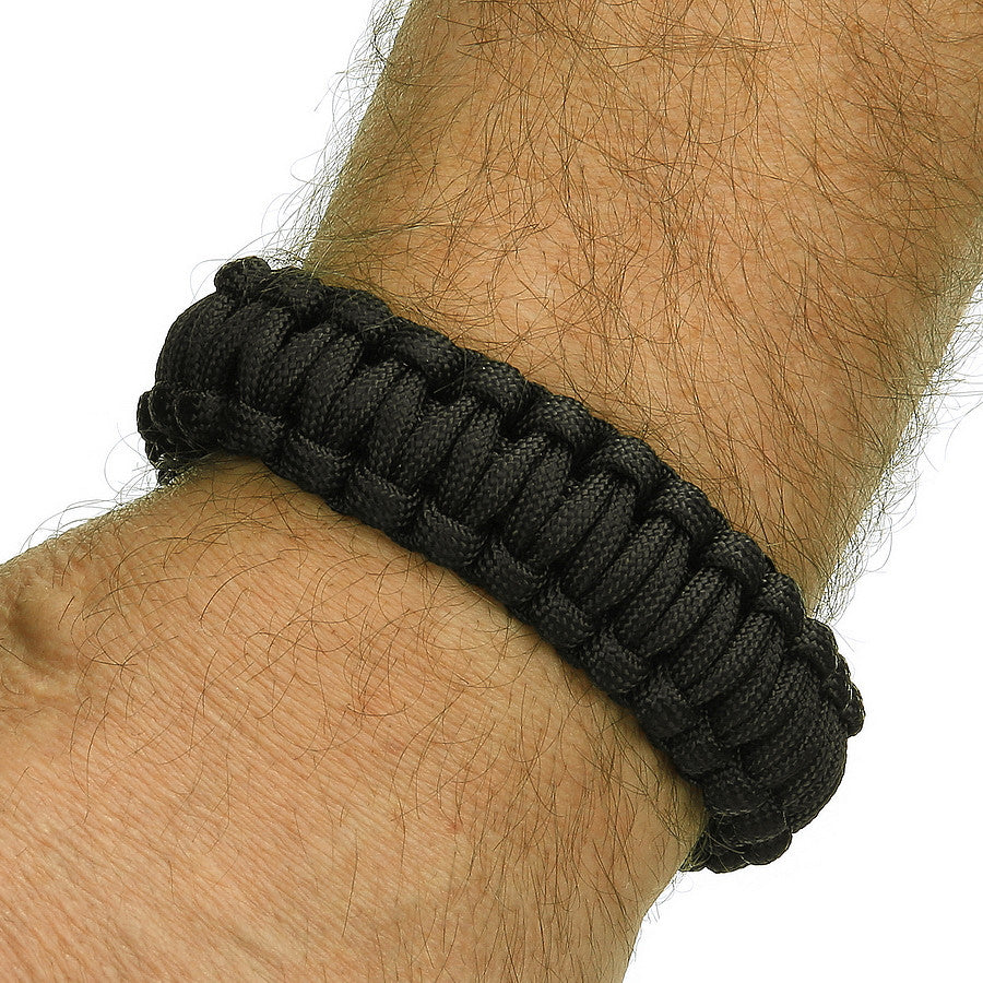 Brățară Paracord BCB 9 inch Negru - Esențială pentru Supraviețuire