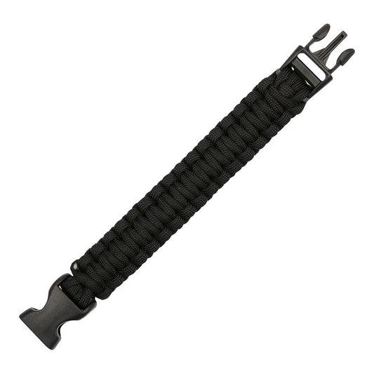 Brățară Paracord Big Buckle K2016B Negru - Salvare Rapidă în Urgențe
