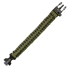 Brățară Paracord Fire Starter + Fluier Verde JYFPB05 - Echipament Esențial Survival
