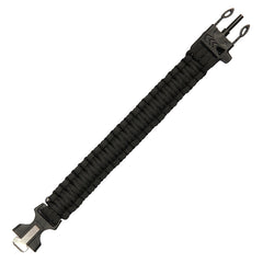 Brățară Paracord Fire Starter + Whistle JYFPB05 Negru - Esențială pentru Supraviețuire