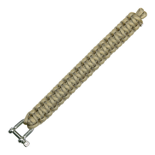 Brățară Paracord iron buckle K2020 8 inch JYFPB07 Khaki - Esențială pentru Survival