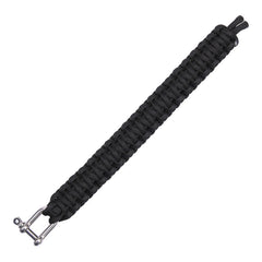 Brățară Paracord Iron Buckle K2020 Negru - Echipament Esențial Survival