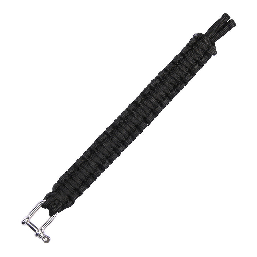 Brățară Paracord Iron Buckle K2020 Negru - Esențială în Situații Critice