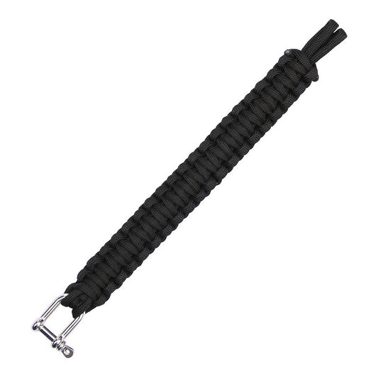 Brățară Paracord Iron Buckle K2020 Negru - Esențială în Situații Critice