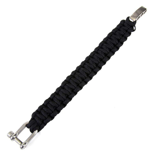 Brățară Paracord K2108A 9 inch Negru - Versatilitate Tactică Indispensabilă
