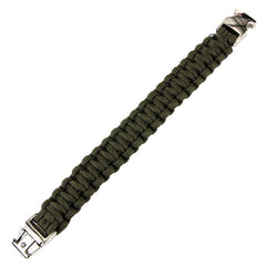 Brățară Paracord K2139 Cataramă Metalică, Verde - Echipament Esențial de Survival