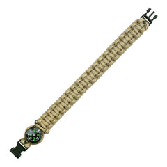 Brățară Paracord Kompas K2023 9 inch Khaki - Orientare & Supraviețuire