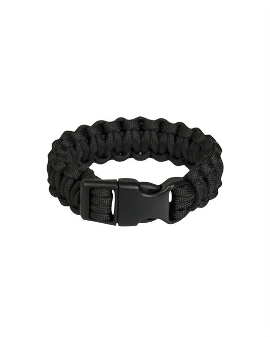Brățară Paracord Mil-Tec 22 mm – Închidere Plastic, Negru