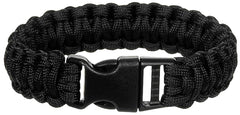 Brățară Paracord Negru MFH - 100% Poliester, Cataramă Click