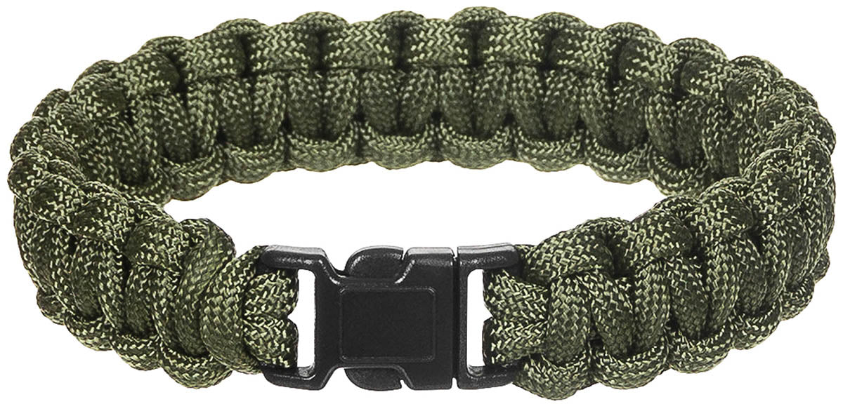 Brățară Paracord Oliv MFH - 100% Poliester, Cataramă click