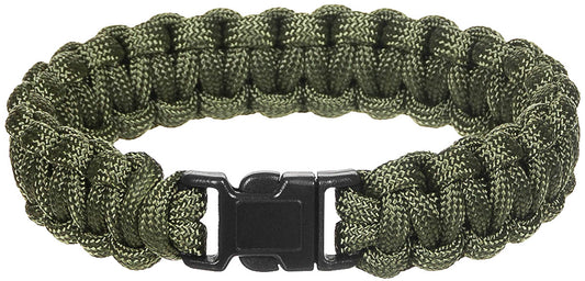 Brățară Paracord Oliv MFH - 100% Poliester, Cataramă click