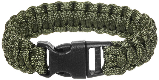 Brățară Paracord Oliv MFH - 100% Poliester, Închidere Click