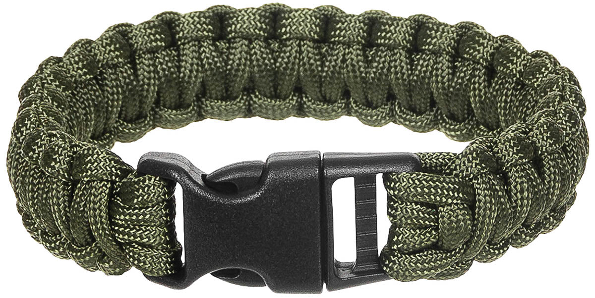 Brățară Paracord Oliv MFH - 100% Poliester, Închidere Click