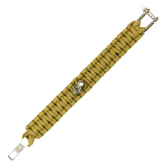 Brățară Paracord Skull Iron Buckle Coyote - Utilitate Critică în Teren