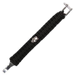 Brățară Paracord Skull Negru JYFPB10 - Unelte de Supraviețuire Esențială