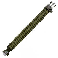 Brățară Paracord Survival Kompas 8 inch Verde - Echipament Esențial