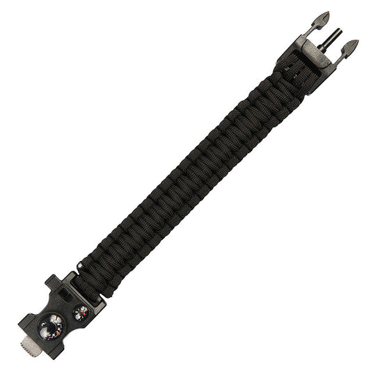 Brățară Survival Paracord Combi Buckle JYFPB02 Negru - Pregătire Totală