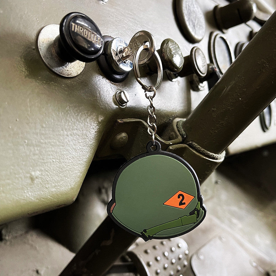 Breloc 3D PVC Cască 2nd Ranger WWII - Simbol Tactic, Rezistență Autentică