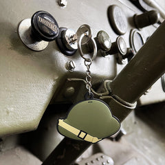 Breloc 3D PVC Cască Brodie WWII #117 - Păstrează Vie Istoria Militară