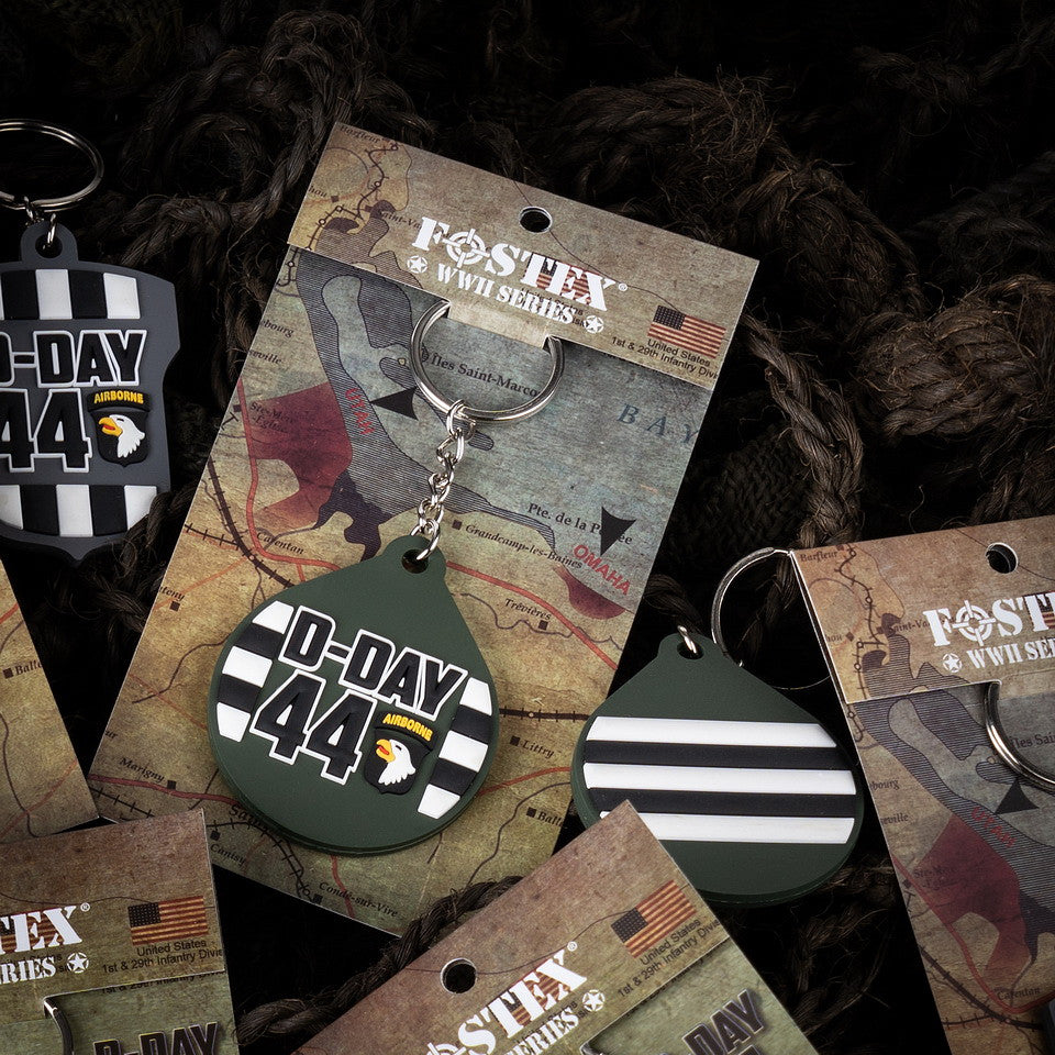 Breloc 3D PVC Invasion Stripes D-Day 44 Fostex - Spirit de Luptă Adevărat