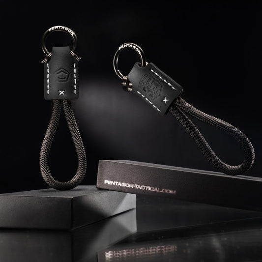 Breloc Apiron EDC Keychain Black Pentagon Tactical - Eleganță Minimalistă și Durabilitate Cotidiană