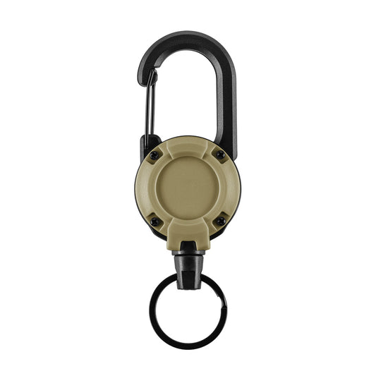 Breloc Carabina cu Cablu M-Tac - Coyote, Retractabil Rapid
