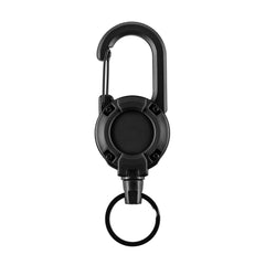 Breloc Carabiner cu Cablu Retractabil M-Tac - Negru, Accesorii Rapide
