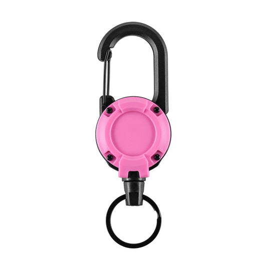 Breloc Carabiner M-Tac cu Cablu Retractabil – Roz