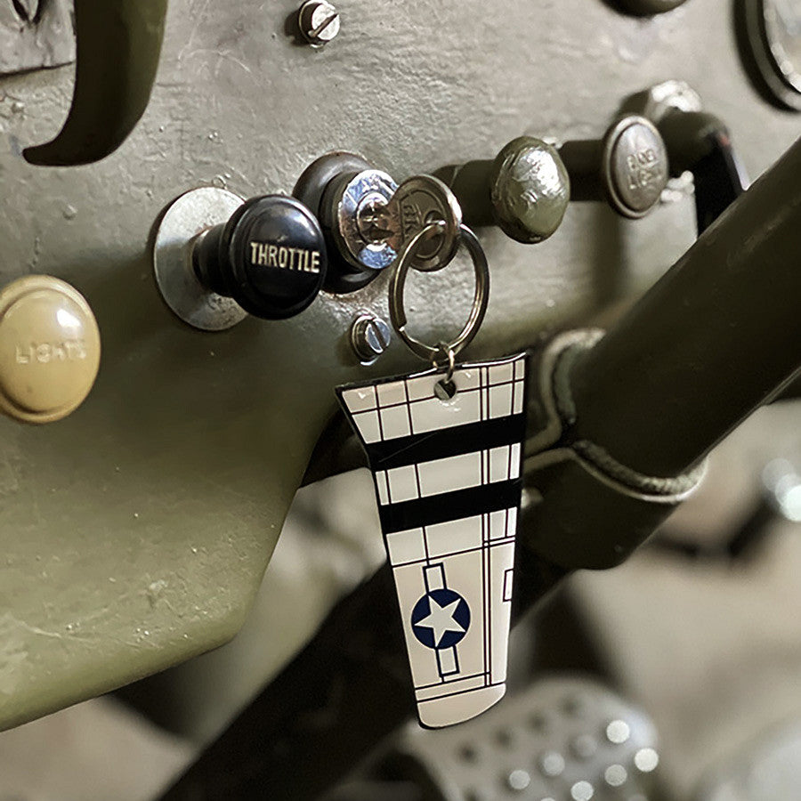 Breloc P-51 Mustang Wing Metal - Simbolul Libertății Aeriene