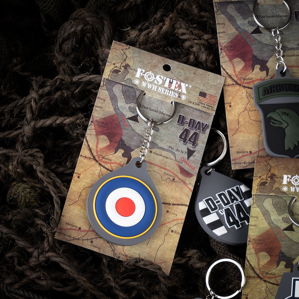 Breloc Sleutelhanger 3D PVC RAF Roundel D-Day 44 Fostex - Simbolul Curajului Aerian