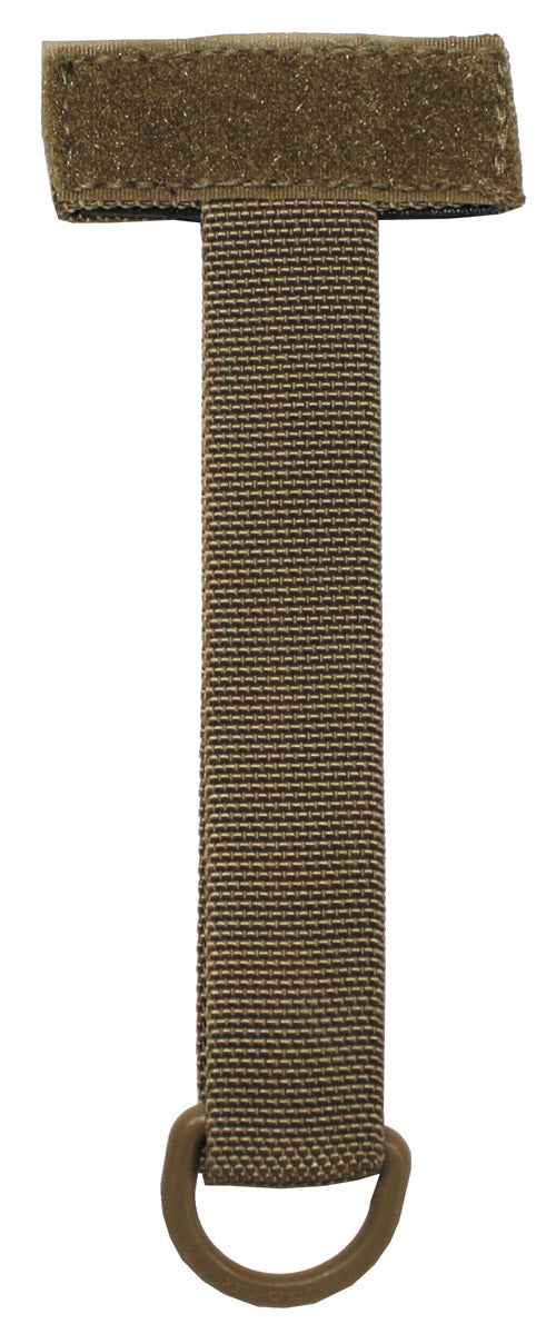 Breloc Suport chei MOLLE Coyote MFH - Panou loop, D-ring