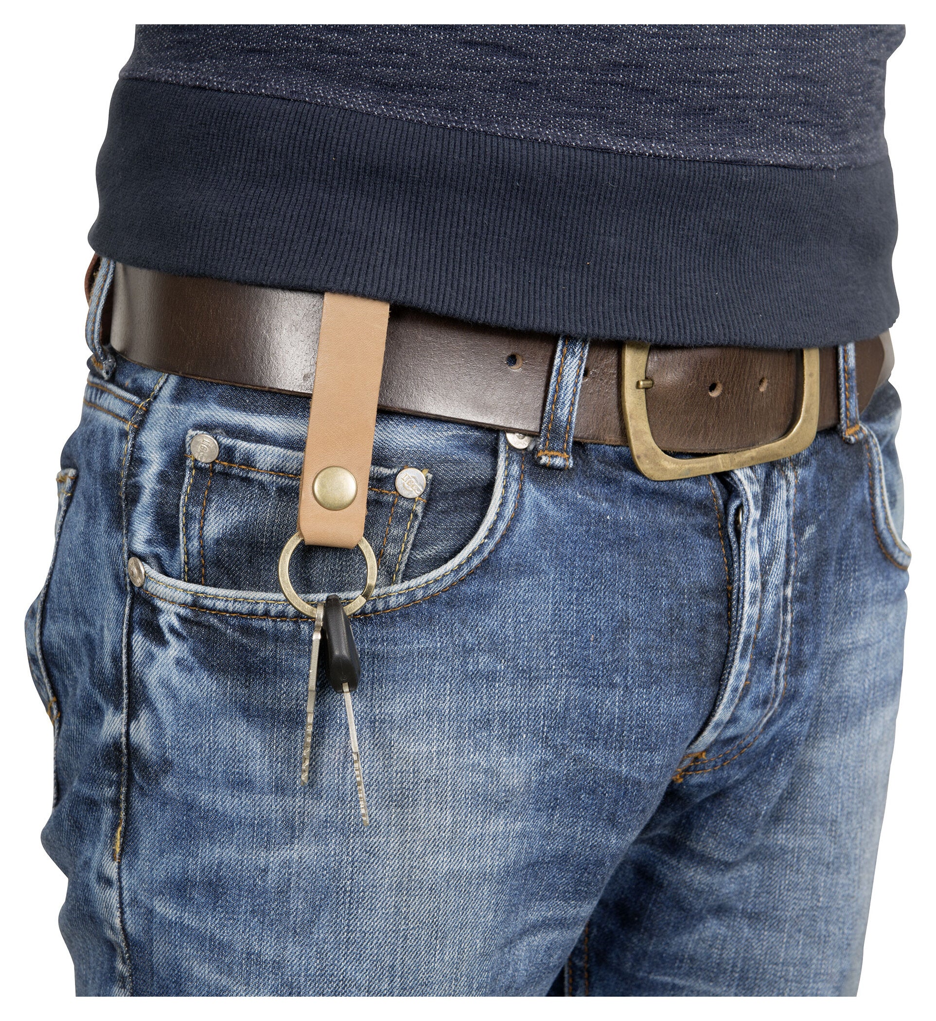 Breloc Vintage din Piele Louis - Accesorii Moto Stilate